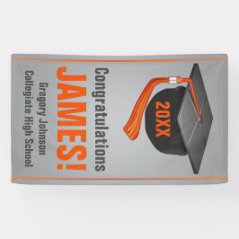 高校卒パーソナライズされた業用バナーキャップ 横断幕