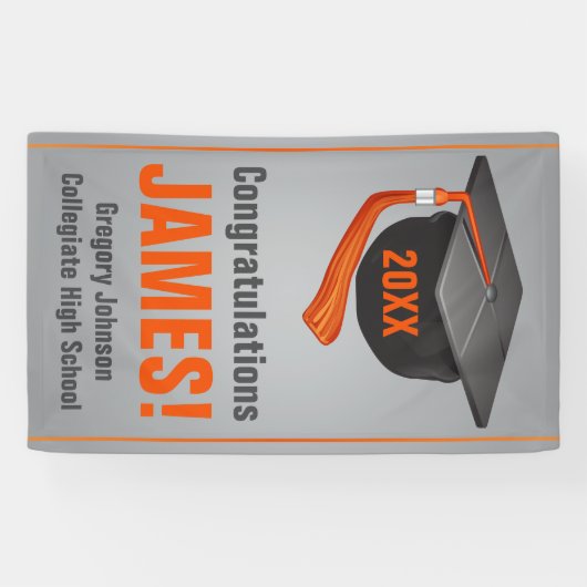 高校卒パーソナライズされた業用バナーキャップ 横断幕 (横)