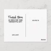 高校卒業ありがとうポストカード ポストカード (裏面)