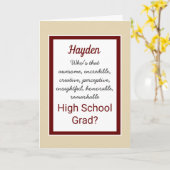 高校卒業おめでとうのカード カード (黄色い花)