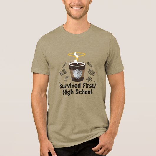高校卒業おめでとうコーヒー トライブレンドTシャツ (正面)