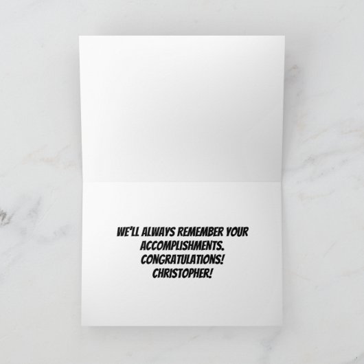 高校卒業おめでとう カード (内部)