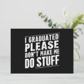 高校卒業しました 何もやりたくない 笑 案内状 (スタンド正面)