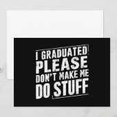 高校卒業しました 何もやりたくない 笑 案内状 (正面/裏面)