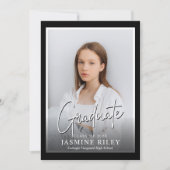 高校卒業のお知らせカード 招待状 (正面)