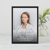 高校卒業のお知らせカード 招待状 (スタンド正面)