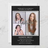 高校卒業のお知らせカード 招待状 (裏面)