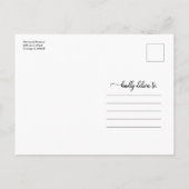 高校卒業のお知らせ シンプル おしゃれ ポストカード (裏面)