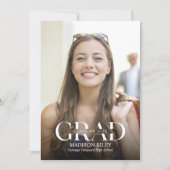 高校卒業のお知らせ 招待状 (正面)