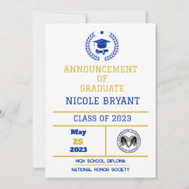 高校卒業のお知らせ 招待状