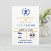 高校卒業のお知らせ 招待状 (スタンド正面)