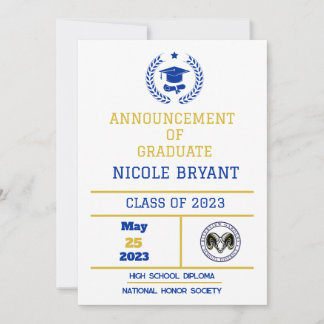 高校卒業のお知らせ 招待状