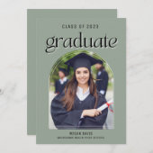 高校卒業のお祝いデジタルパーティー 招待状 (正面/裏面)