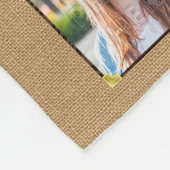 高校卒業の写真のコラージュの素朴なバーラップ フリースブランケット (角)