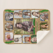 高校卒業の写真のコラージュ|のバーラップのシダ シェルパブランケット (正面(横))