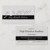 高校卒業の名刺- 2010年 コーリングカード (正面/裏面)