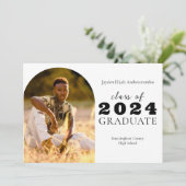 高校卒業アーチ写真一回卒業 案内状 (スタンド正面)