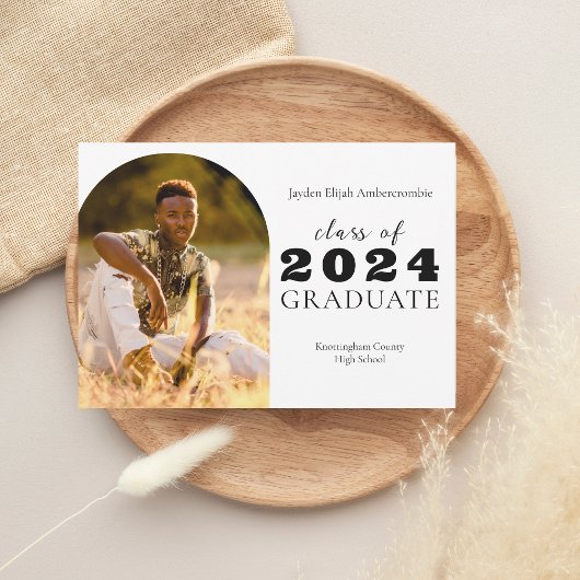 高校卒業アーチ写真一回卒業 案内状