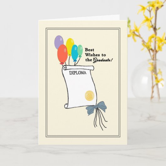 高校卒業カード カード (黄色い花)