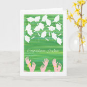 高校卒業カード カード (黄色い花)