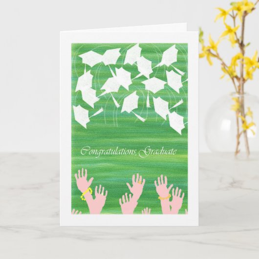 高校卒業カード カード (黄色い花)