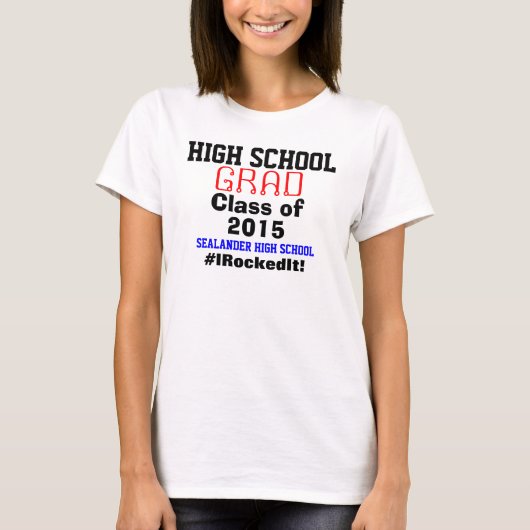 高校卒業クラス年学校名 Tシャツ (正面)