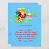 高校卒業ダンスの写真カード 招待状 (正面/裏面)