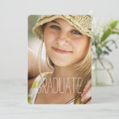 高校卒業パーティーの写モダン真大学院 招待状 (スタンド正面)