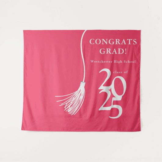 高校卒業パーティーの写真の背景 タペストリー (正面(横))