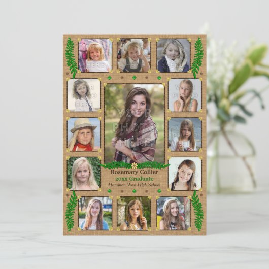 高校卒業パーティーの写素朴真校 招待状 (スタンド正面)