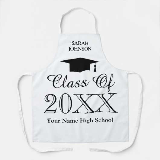 高校卒業パーティーカスタムキッチンエプロン エプロン (正面)