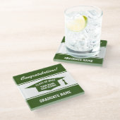 高校卒業パーティークラス20XXカスタム ガラスコースター (アングル)