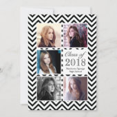 高校卒業パーティーディナー写真テンプレート 招待状 (正面)