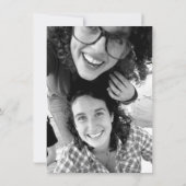 高校卒業パーティー写真イエローグレー 招待状 (裏面)