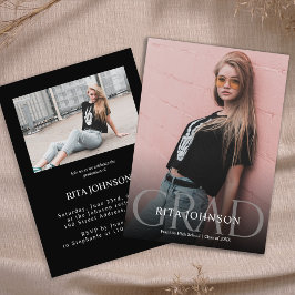 高校卒業パーティー写真卒業 招待状