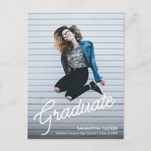 高校卒業パーティー招待状はがき ポストカード (正面)