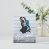 高校卒業パーティー招待状はがき ポストカード (スタンド正面)