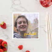 高校卒業パーティー黄色の院内写真 スタンダードカクテルナプキン (インサイチュ)