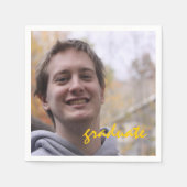 高校卒業パーティー黄色の院内写真 スタンダードカクテルナプキン (正面)