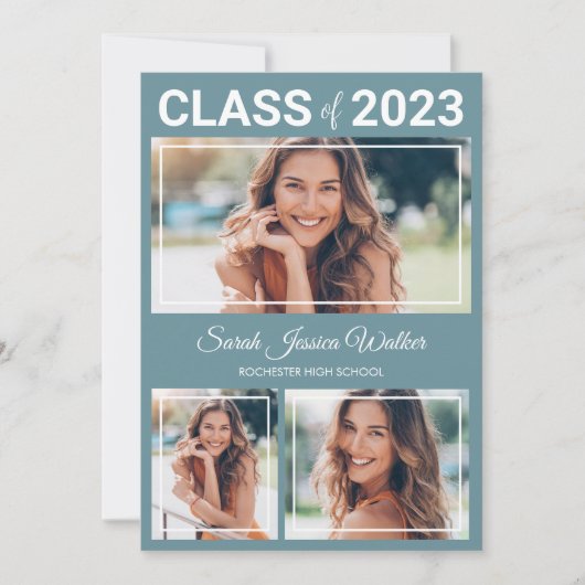 高校卒業パーティー2023写真発表 案内状 (正面)