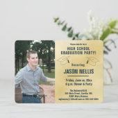 高校卒業パーティー – 写真招待状 招待状 (スタンド正面)