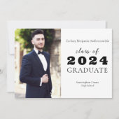 高校卒業ミニマルクラシック主義 案内状 (正面)