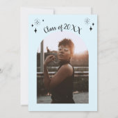 高校卒業モダンのお知らせ 案内状 (裏面)