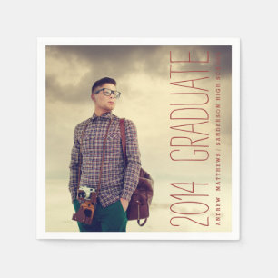 高校卒業モダンパーティー紙ナプキンス スタンダードカクテルナプキン