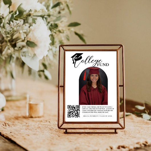 高校卒業モダン学研究資金QRコード ポスター