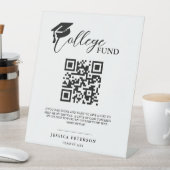 高校卒業モダン学研究資金QRコード 台座サイン (インサイチュ)