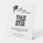 高校卒業モダン学研究資金QRコード 台座サイン (正面)