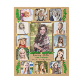 高校卒業写真コラージュ|バーラップシダ メタルプリント