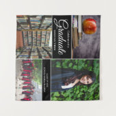 高校卒業写真コラージュ 卒業生 タペストリー (正面(横))