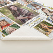 高校卒業写真コラージュ|大理石金ゴールド シェルパブランケット (3/4)